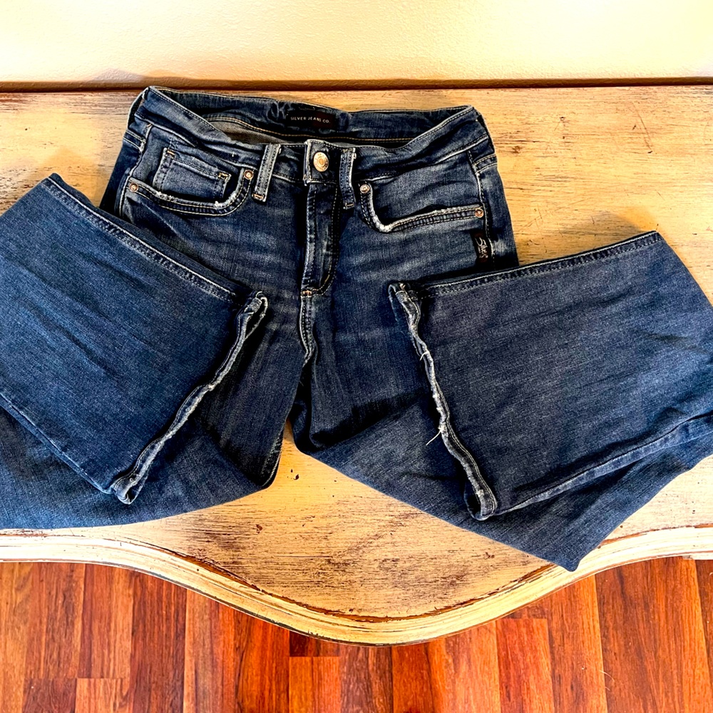 Silver boot cut jeans size 26/31
